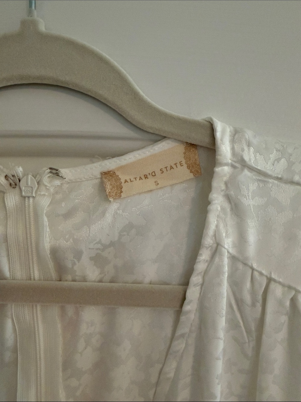 Altar'd State White High-Low Ruffle Wrap Dress - Picture 2 of 8